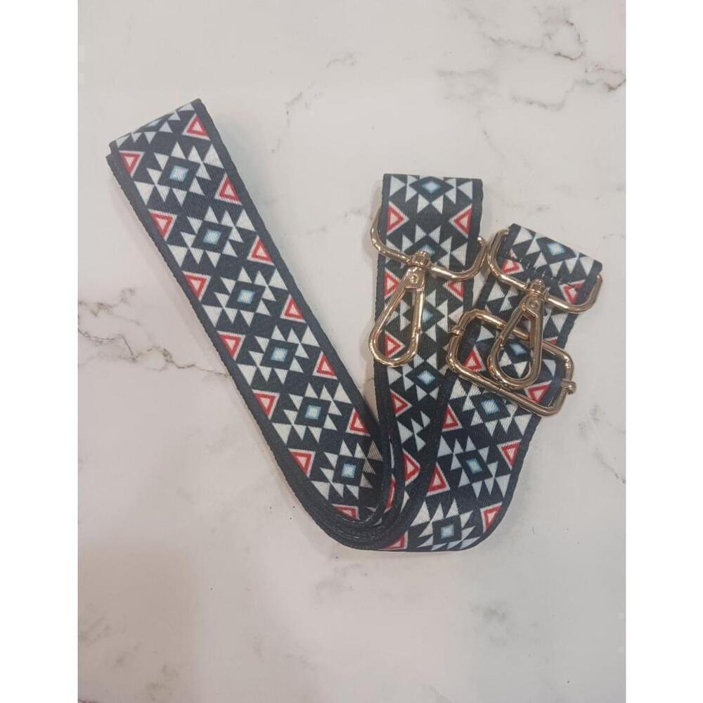 Geometric Pattern Adjustable Purse Strap - Picture 2 of 5